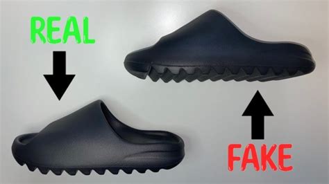 real vs fake yeezy shoes|real vs false yeezy slides.